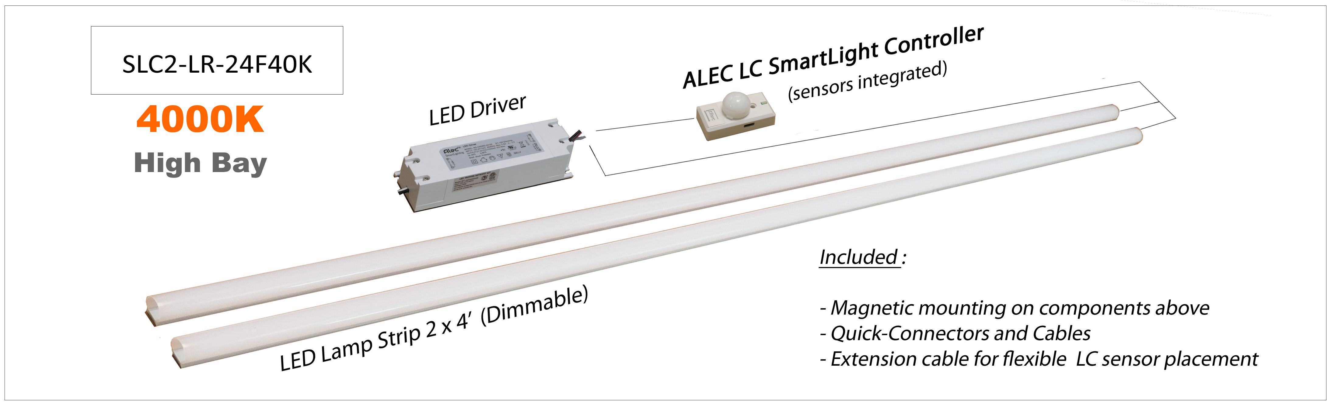 High Bay, 4000K CCT Smart LED Conversion kit for 4 or 8 ft FL