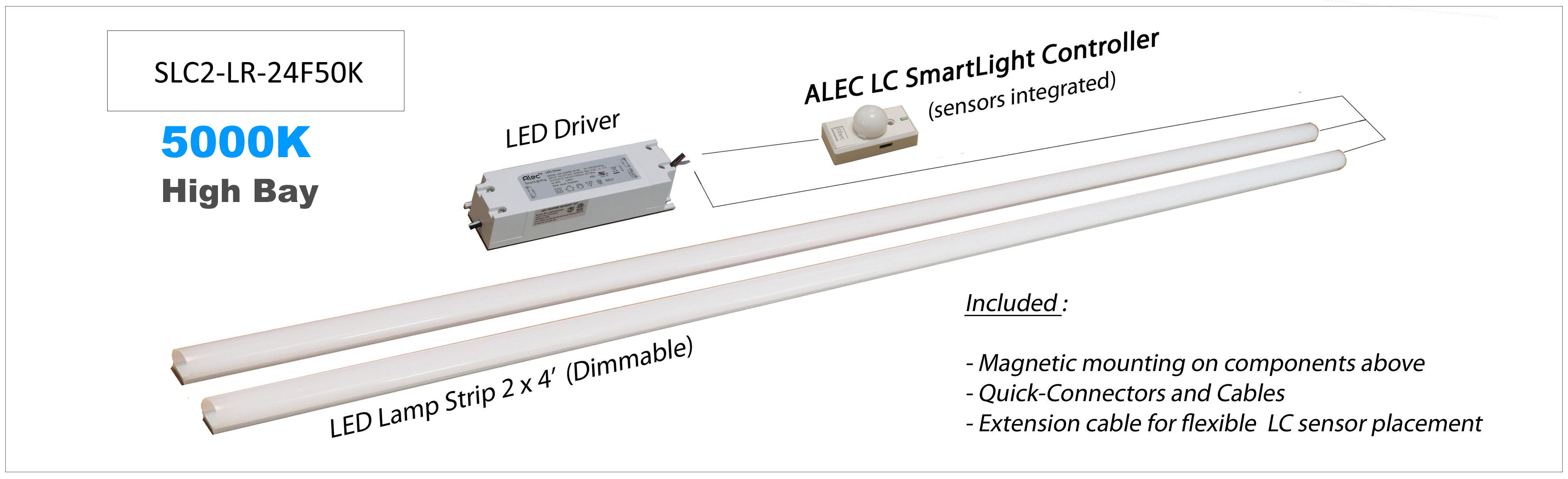 High Bay, 5000K CCT Smart LED Conversion kit for 4 or 8 ft FL